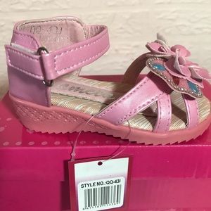 Sz Toddler 4 Pink Flower Open-Toe Sandal by Ameta